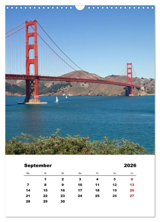Produktbild: SAN FRANCISCO im Sommer (Wandkalender 2026 DIN A3 hoch), CALVENDO Monatskalender