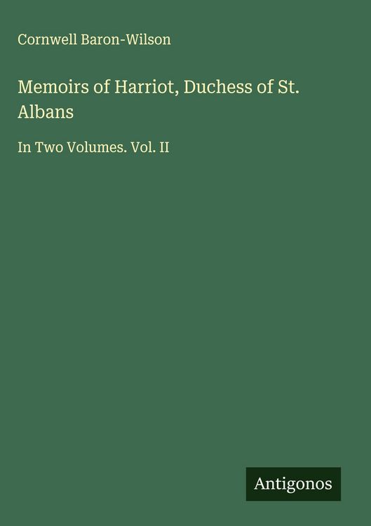 Produktbild: Memoirs of Harriot, Duchess of St. Albans
