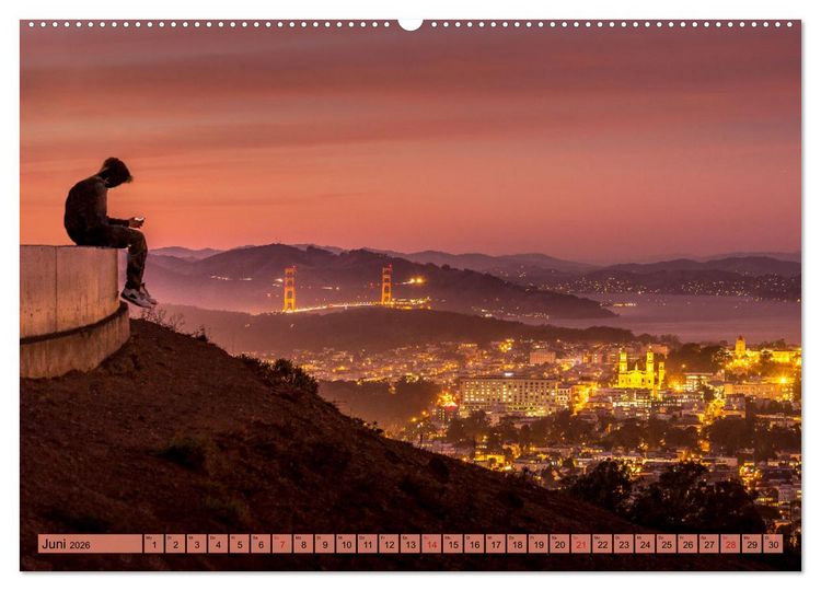 Produktbild: If I'm going to San Francisco (Wandkalender 2026 DIN A2 quer), CALVENDO Monatskalender