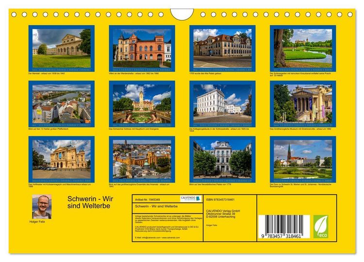 Produktbild: Schwerin - Wir sind Welterbe (Wandkalender 2026 DIN A4 quer), CALVENDO Monatskalender