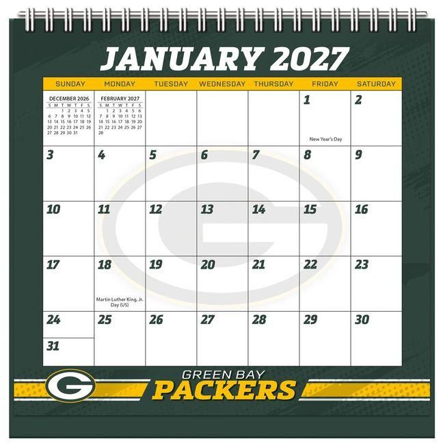 Produktbild: Green Bay Packers 2027 Easel Desk Calendar