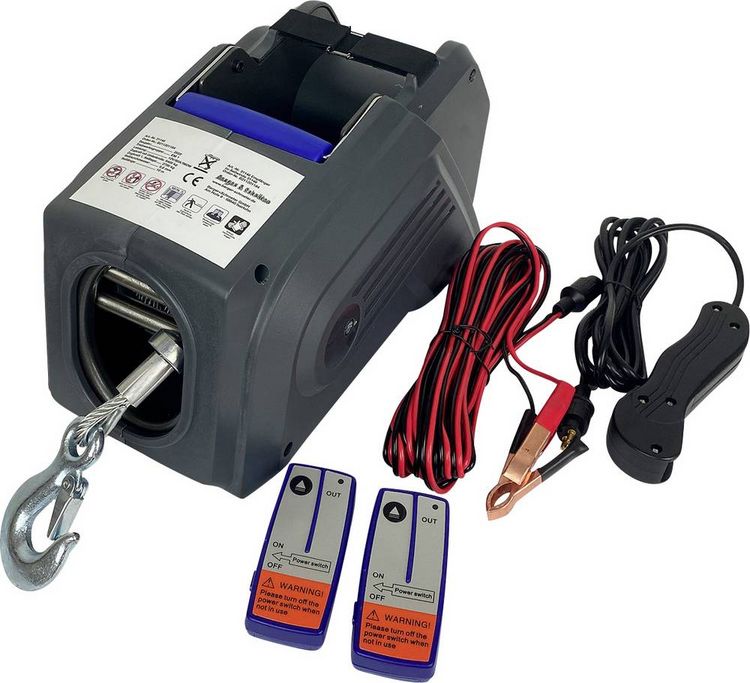 Produktbild: Berger & Schr&ouml;ter Seilwinde KDJ-2000 R Zugkraft (stehend)=400 kg Zugkraft (rollend)=2.7 kg Funk-Fernbedienung