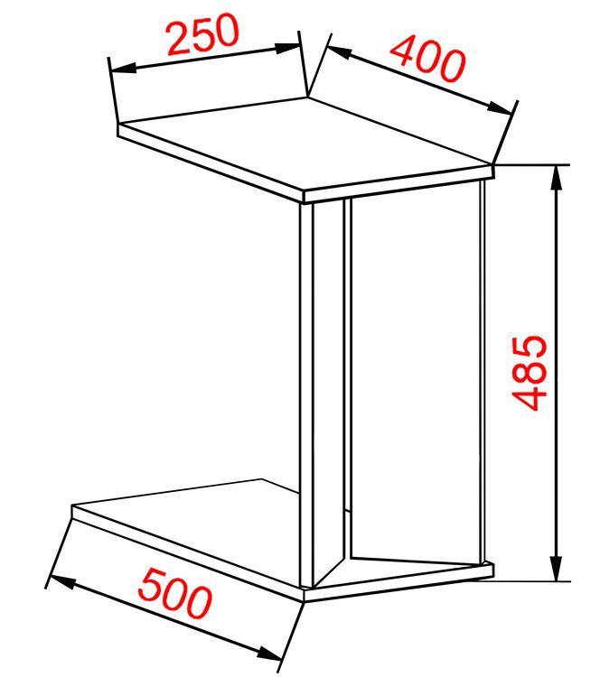 Produktbild: Holz Beistelltisch Couchtisch Sofatisch Nachto M