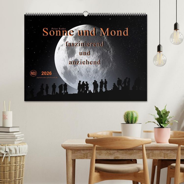 Produktbild: Sonne und Mond - faszinierend und anziehend (Wandkalender 2026 DIN A2 quer), CALVENDO Monatskalender