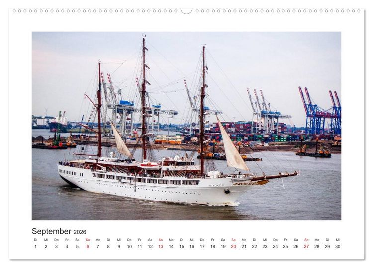 Produktbild: Kreuzfahrtschiffe Kurs Hamburg 2026 (Wandkalender 2026 DIN A2 quer), CALVENDO Monatskalender