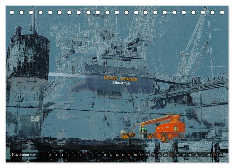 Produktbild: Photo-Art / Hamburg Hafen (Tischkalender 2026 DIN A5 quer), CALVENDO Monatskalender