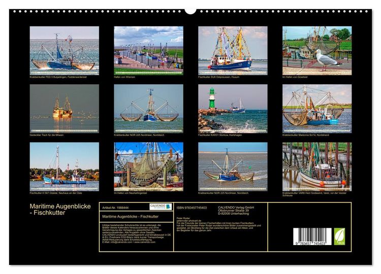 Produktbild: Maritime Augenblicke - Fischkutter (hochwertiger Premium Wandkalender 2026 DIN A2 quer), Kunstdruck in Hochglanz