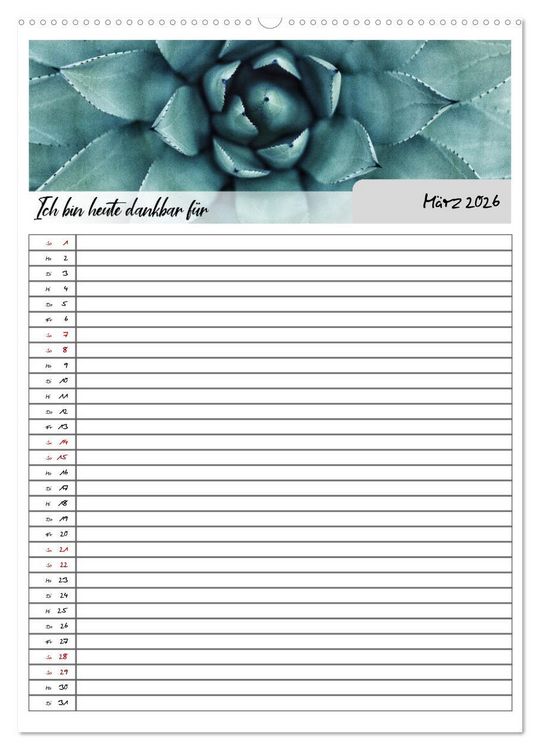 Produktbild: Ich bin dankbar - ein Jahr voller Achtsamkeit (hochwertiger Premium Wandkalender 2026 DIN A2 hoch), Kunstdruck in Hochglanz
