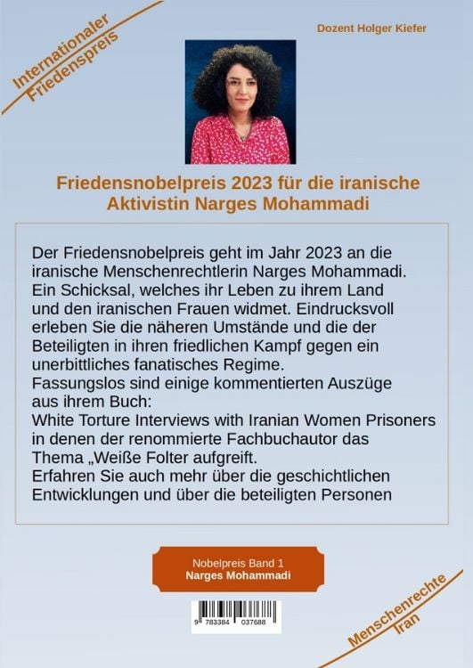 Produktbild: Friedensnobelpreis 2023 f&uuml;r die iranische Aktivistin Narges Mohammadi