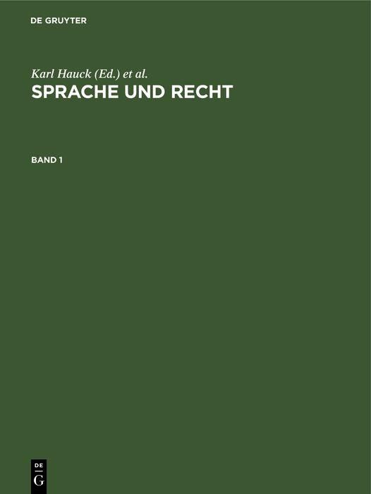 Produktbild: Sprache und Recht