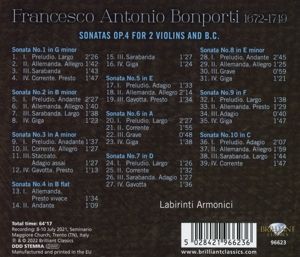 Produktbild: Bonporti:Sonatas For 2 Violins And B.C.