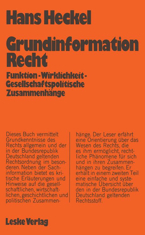 Produktbild: Grundinformation Recht