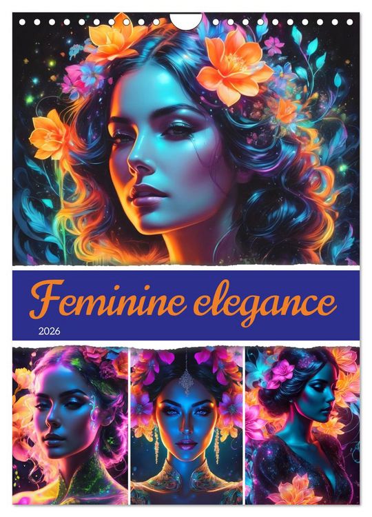 Produktbild: Feminine elegance (Wall Calendar 2026 DIN A4 portrait), CALVENDO 12 Month Wall Calendar