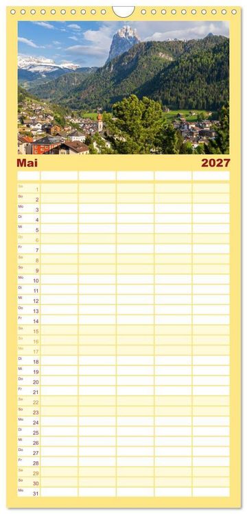 Produktbild: Familienplaner 2027 - S&uuml;dtirol - Von Meran bis zum Pragser Wildsee mit 5 Spalten (Wandkalender, 21 x 45 cm) CALVENDO