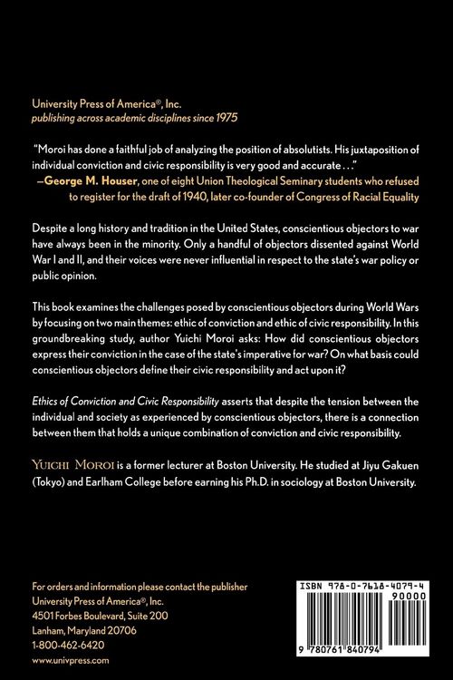 Produktbild: Ethics of Conviction and Civic Responsibility