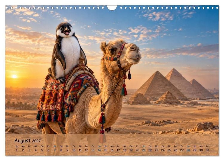 Produktbild: Pinguins gro&szlig;e Weltreise (Wandkalender 2027 DIN A3 quer), CALVENDO Monatskalender