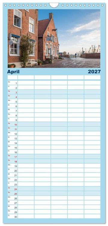 Produktbild: Familienplaner 2027 - Greetsiel in Ostfriesland mit 5 Spalten (Wandkalender, 21 x 45 cm) CALVENDO