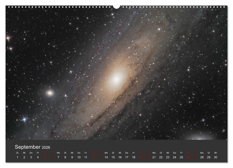 Produktbild: Havel-Sternwarte Weltallkalender (hochwertiger Premium Wandkalender 2026 DIN A2 quer), Kunstdruck in Hochglanz