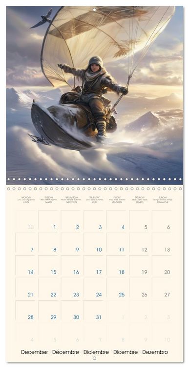 Produktbild: Flying through ancient history with AI (Wall Calendar 2026 12 &times; 12 Inch) CALVENDO 12 Month Wall Calendar