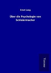 Produktbild: &Uuml;ber die Psychologie von Schleiermacher