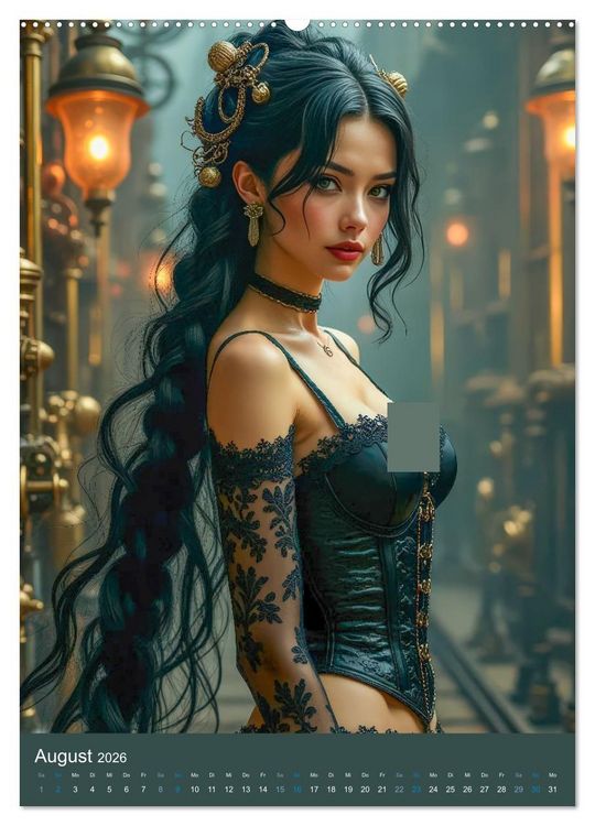Produktbild: Steampunk Noir (Wandkalender 2026 DIN A2 hoch), CALVENDO Monatskalender