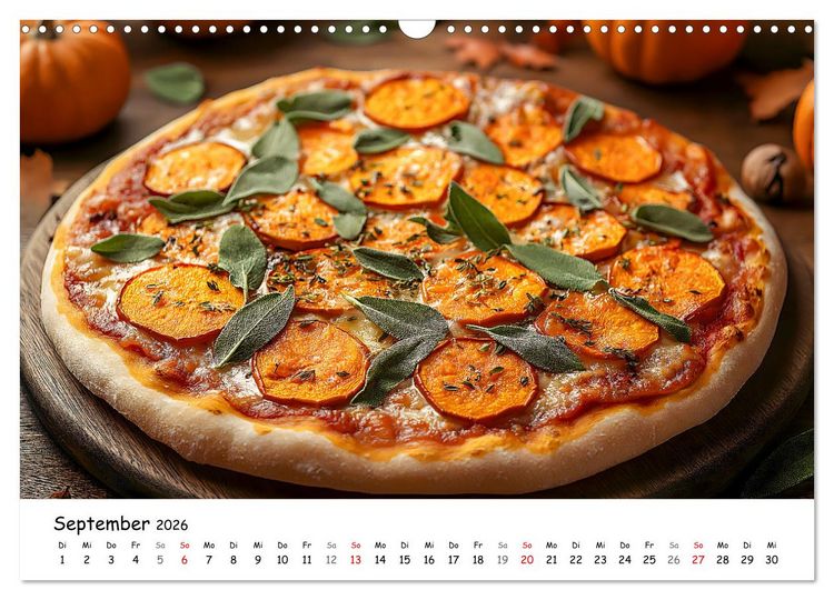 Produktbild: Pizza geht immer - Zu jeder Jahreszeit (Wandkalender 2026 DIN A3 quer), CALVENDO Monatskalender