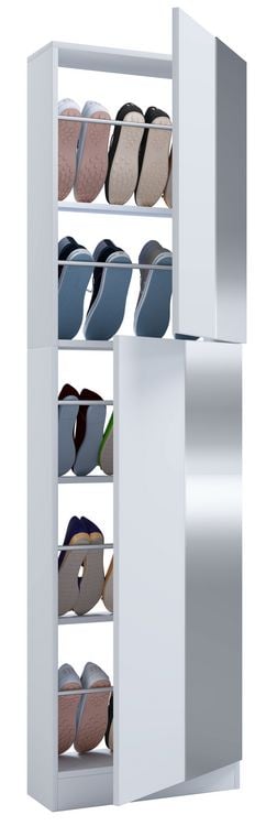 Produktbild: Holz Schuhschrank Schuhkommode Fulisa XL Spiegel