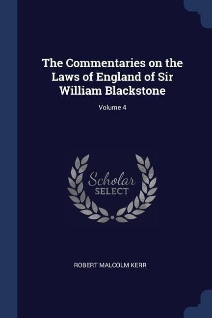 Produktbild: The Commentaries on the Laws of England of Sir William Blackstone; Volume 4