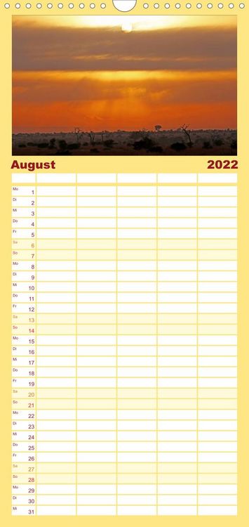 Produktbild: Familienplaner KR&Uuml;GER NATIONALPARK Afrikas Perle (Wandkalender 2022 , 21 cm x 45 cm, hoch)