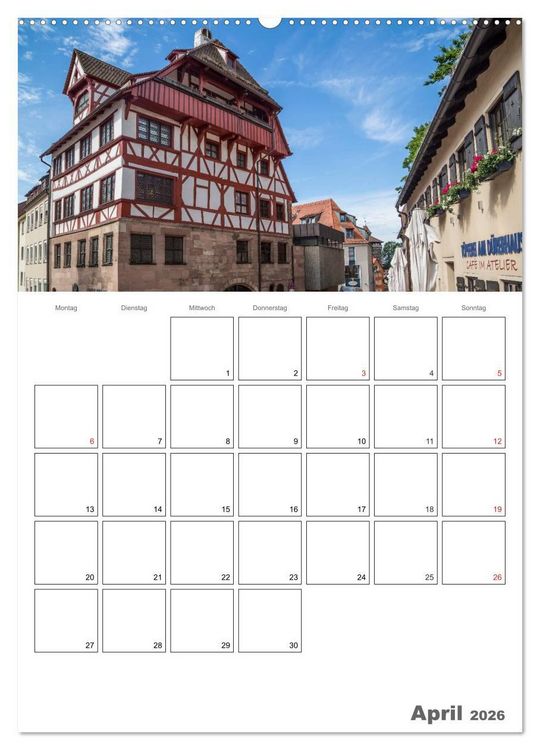 Produktbild: N&Uuml;RNBERG Bezauberndes Altstadtherz / Terminplaner (hochwertiger Premium Wandkalender 2026 DIN A2 hoch), Kunstdruck in Hochglanz