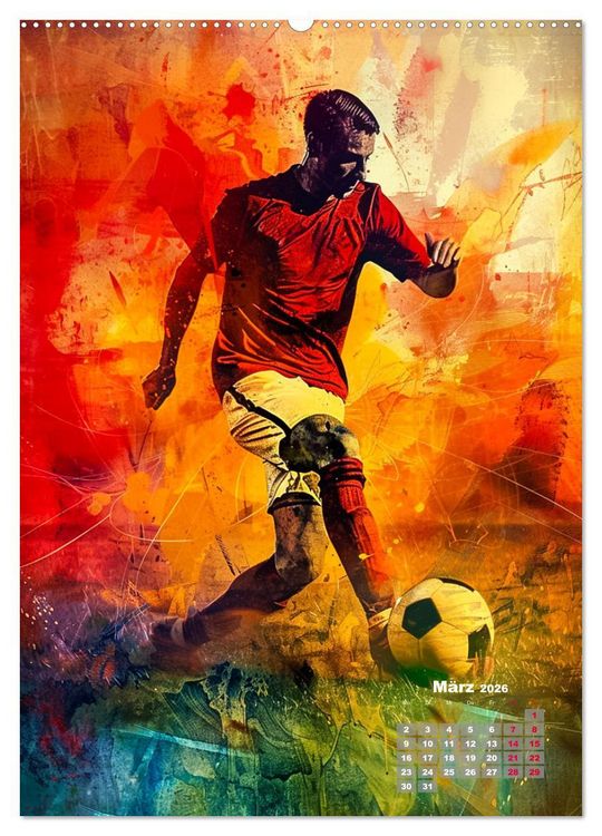 Produktbild: Fussball - Spieler in Action (Wandkalender 2026 DIN A2 hoch), CALVENDO Monatskalender