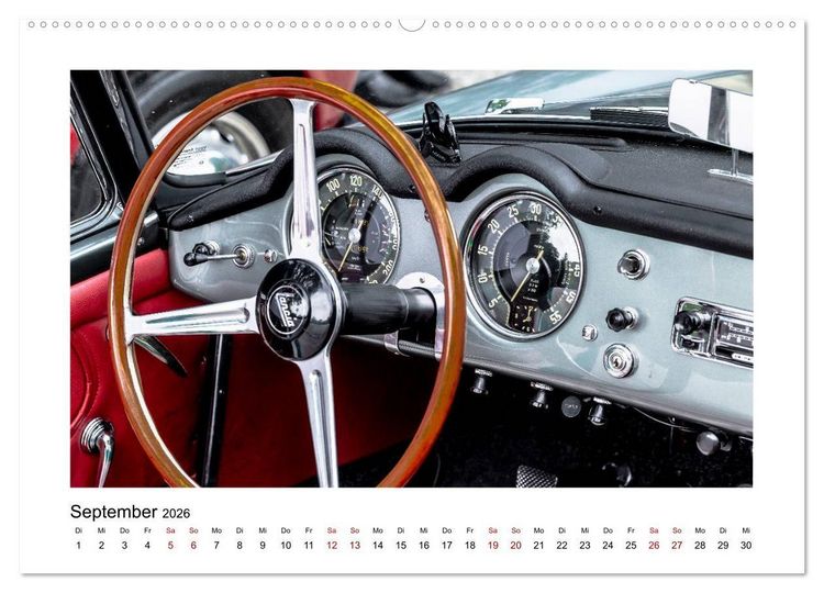 Produktbild: Oldtimer - Cockpits vergangener Zeiten (hochwertiger Premium Wandkalender 2026 DIN A2 quer), Kunstdruck in Hochglanz