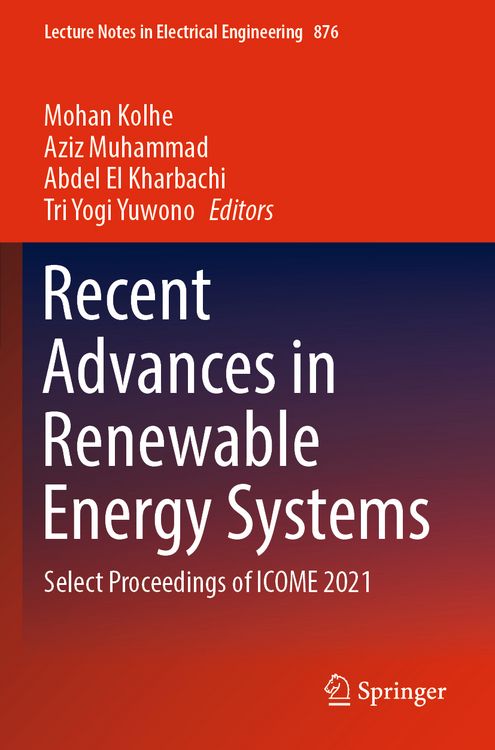 Produktbild: Recent Advances in Renewable Energy Systems