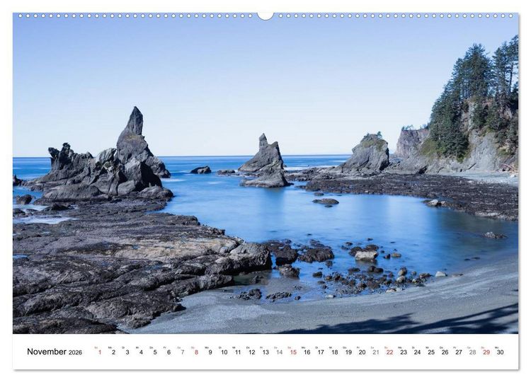 Produktbild: The Olympic National Park - Washington USA (hochwertiger Premium Wandkalender 2026 DIN A2 quer), Kunstdruck in Hochglanz