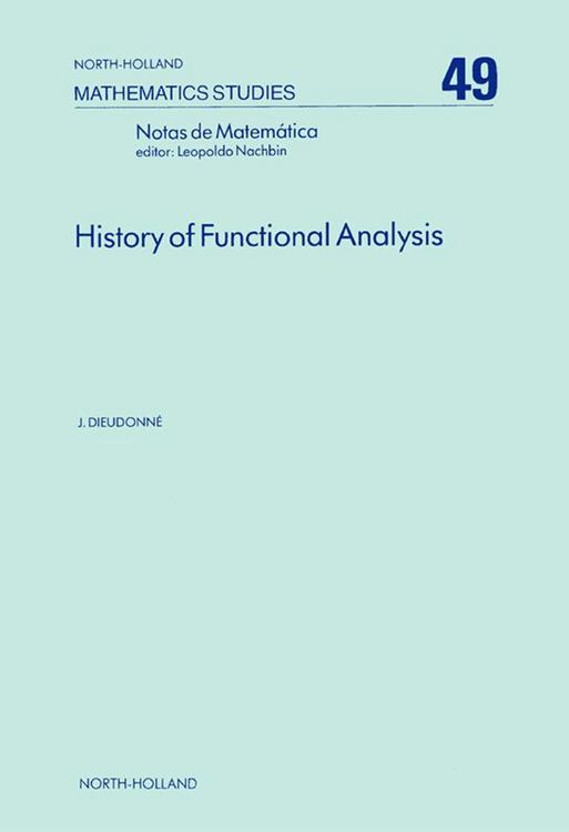 Produktbild: History of Functional Analysis
