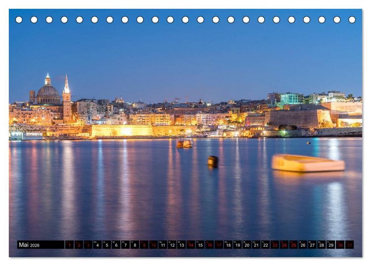 Produktbild: Valletta - Malta (Tischkalender 2026 DIN A5 quer), CALVENDO Monatskalender