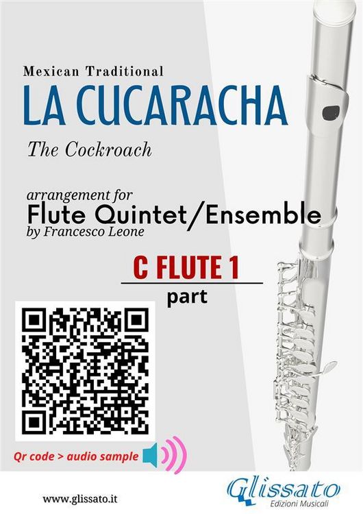 Produktbild: C Flute 1 part of "La Cucaracha" for Flute Quintet/Ensemble