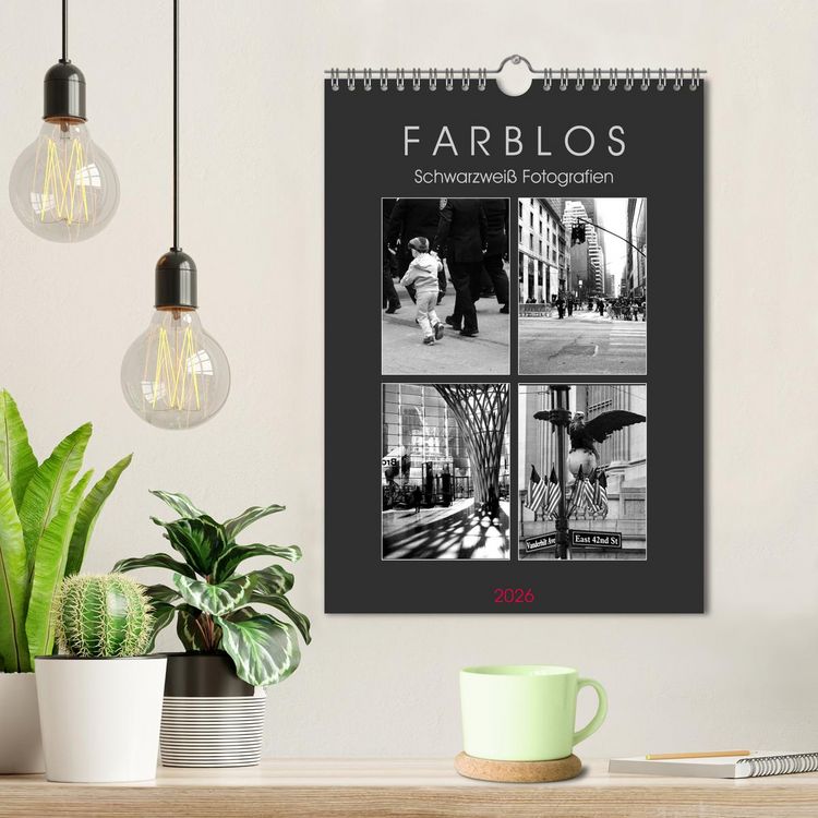 Produktbild: F A R B L O S - Schwarzwei&szlig; Fotografien (Wandkalender 2026 DIN A4 hoch), CALVENDO Monatskalender