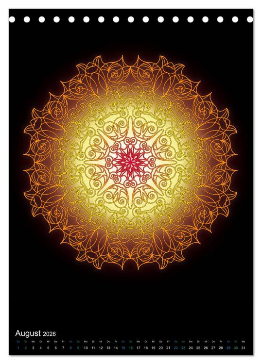 Produktbild: Mandala-Kalender 2026 (Tischkalender 2026 DIN A5 hoch), CALVENDO Monatskalender