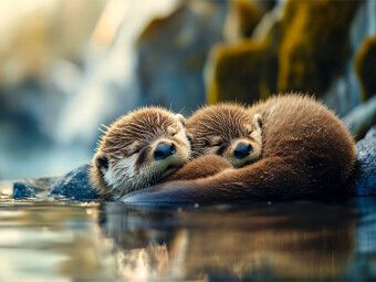 Produktbild: CALVENDO Puzzle Otter | 1000 Teile Lege-Gr&ouml;&szlig;e 64x48cm Foto-Puzzle f&uuml;r gl&uuml;ckliche Stunden