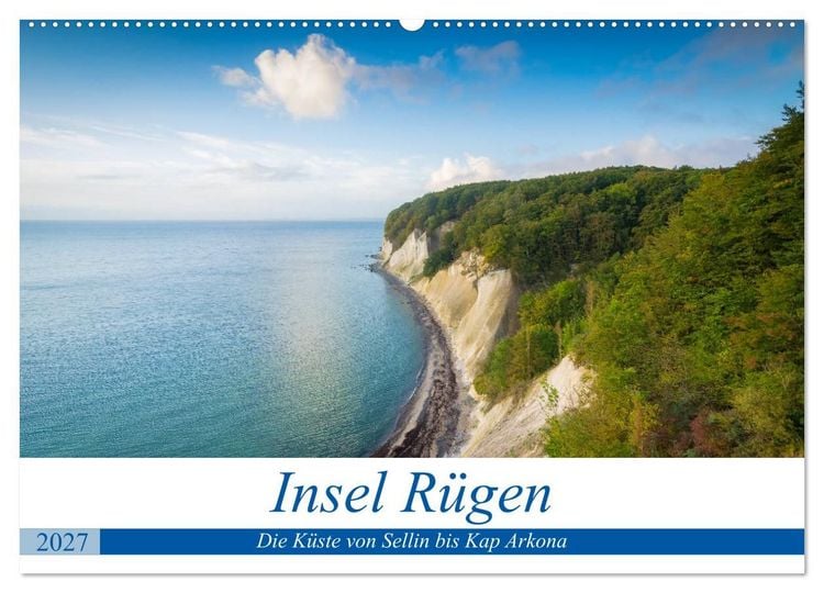 Produktbild: Insel R&uuml;gen - Die K&uuml;ste von Sellin bis Kap Arkona (Wandkalender 2027 DIN A2 quer), CALVENDO Monatskalender