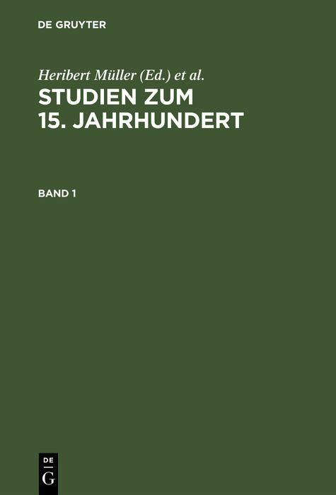 Produktbild: Studien zum 15. Jahrhundert