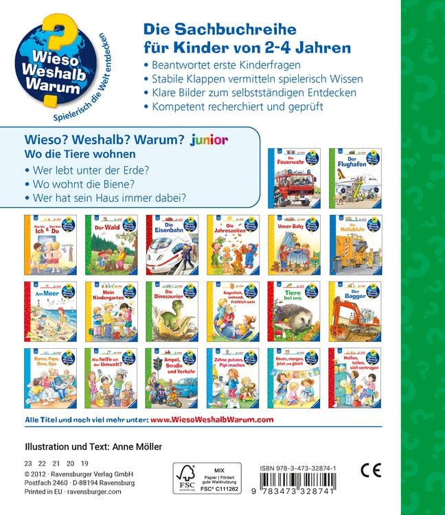 Produktbild: Wo die Tiere wohnen / Wieso? Weshalb? Warum? Junior Bd. 46