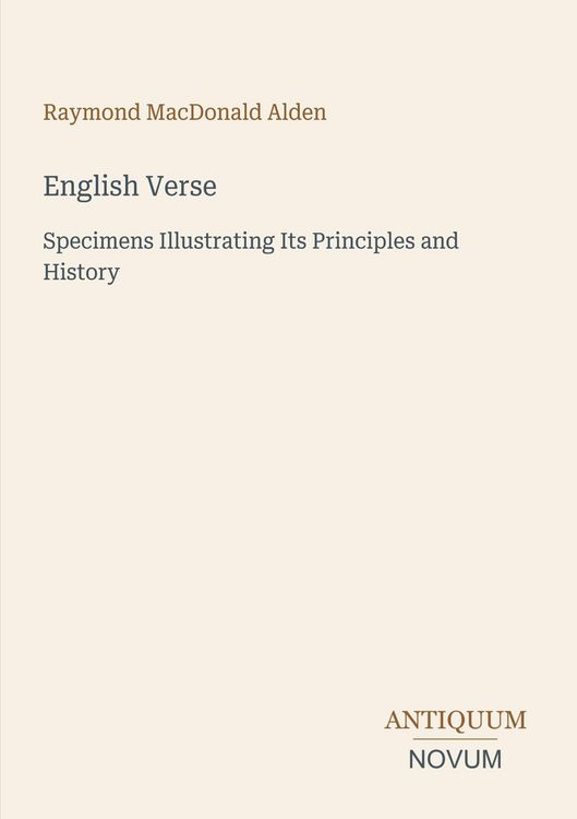 Produktbild: English Verse