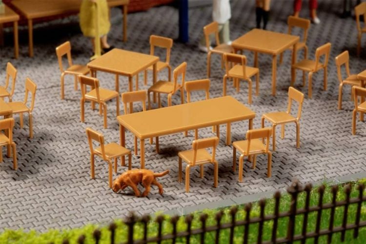 Produktbild: Auhagen 41671 H0 Tische, St&uuml;hle Zubeh&ouml;r