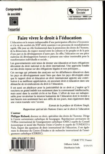 Produktbild: Faire vivre le droit &agrave; l'&eacute;ducation