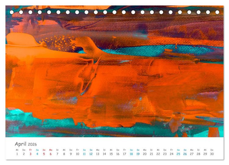 Produktbild: Colorpop - Joyful, abstract. multicolored (Tischkalender 2026 DIN A5 quer), CALVENDO Monatskalender