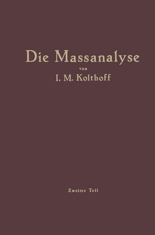 Produktbild: Die Massanalyse