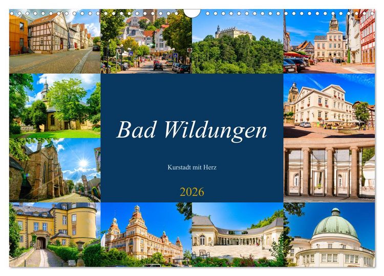 Produktbild: Bad Wildungen, Kurstadt mit Herz (Wandkalender 2026 DIN A3 quer), CALVENDO Monatskalender