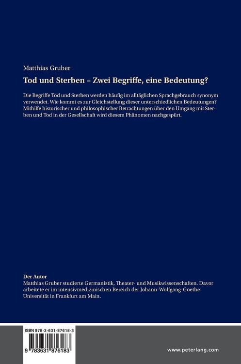 Produktbild: Tod und Sterben &ndash; Zwei Begriffe, eine Bedeutung?